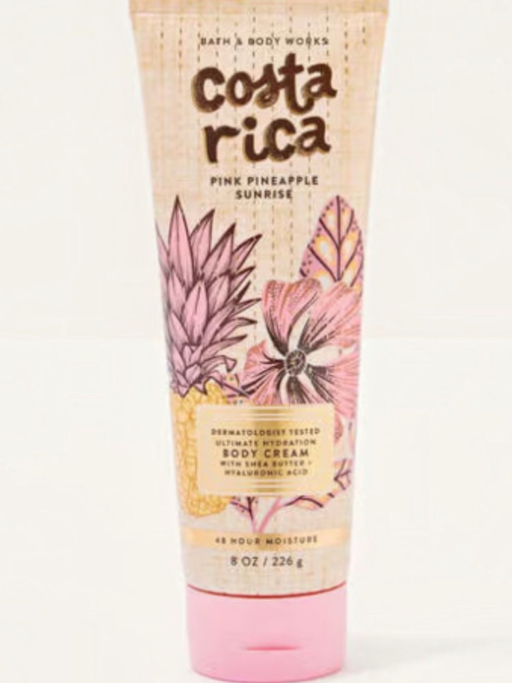 Bath & Body Works Costa Rica Pink Pineapple Sunrise Body Cream 8oz NEW